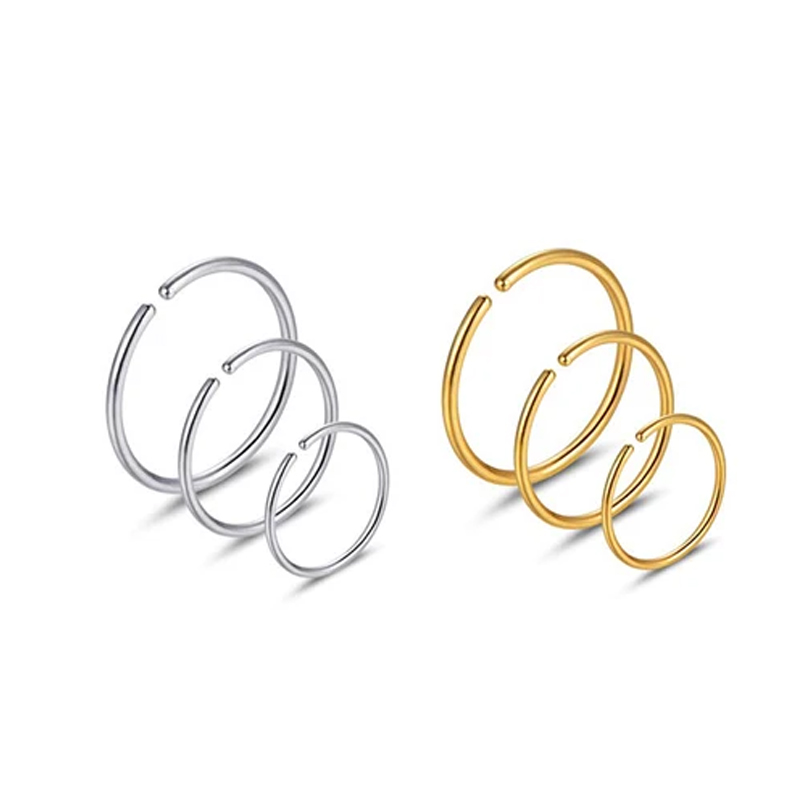 6pcs/lot Hypoallergenic Nose R - Body Jewelry Cartilage Earrings recension och pris