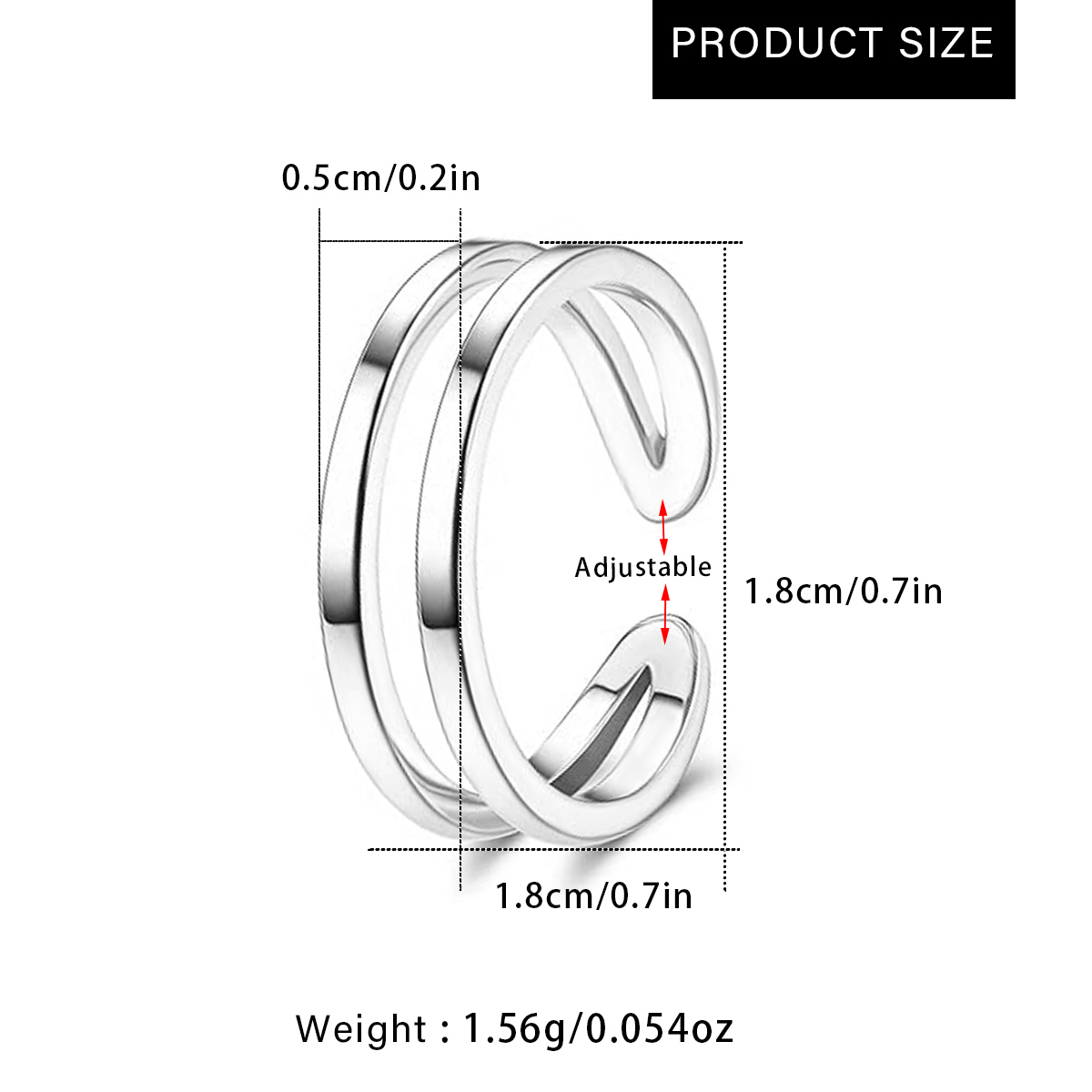 Adjustable Double Layer Toe Ri - Body Jewelry Hoops recension och pris