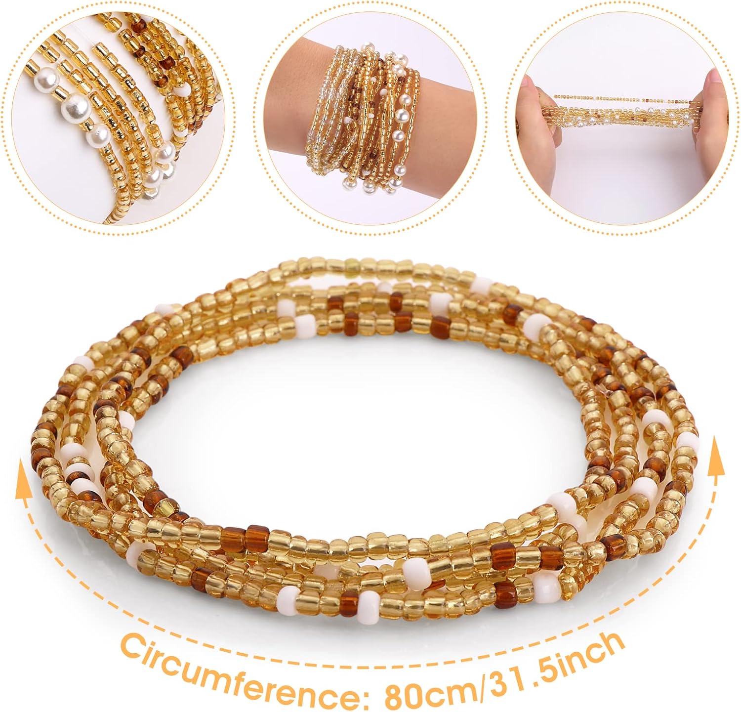 Waist Beads for Women Belly Be - Body Jewelry Ends recension och pris