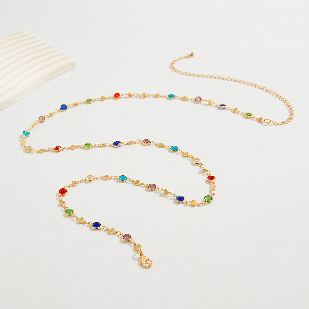 Simple Colorful Geometric Crys - Body Jewelry Ends recension och pris