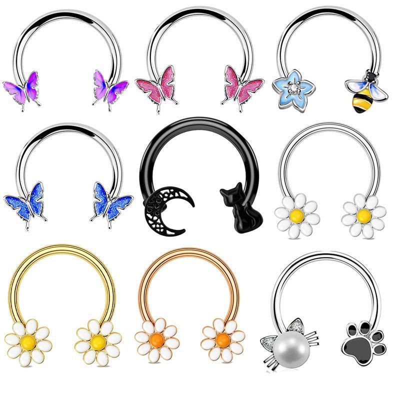 16G Septum Ring Daith Piercing - Body Jewelry Cartilage Earrings recension och pris
