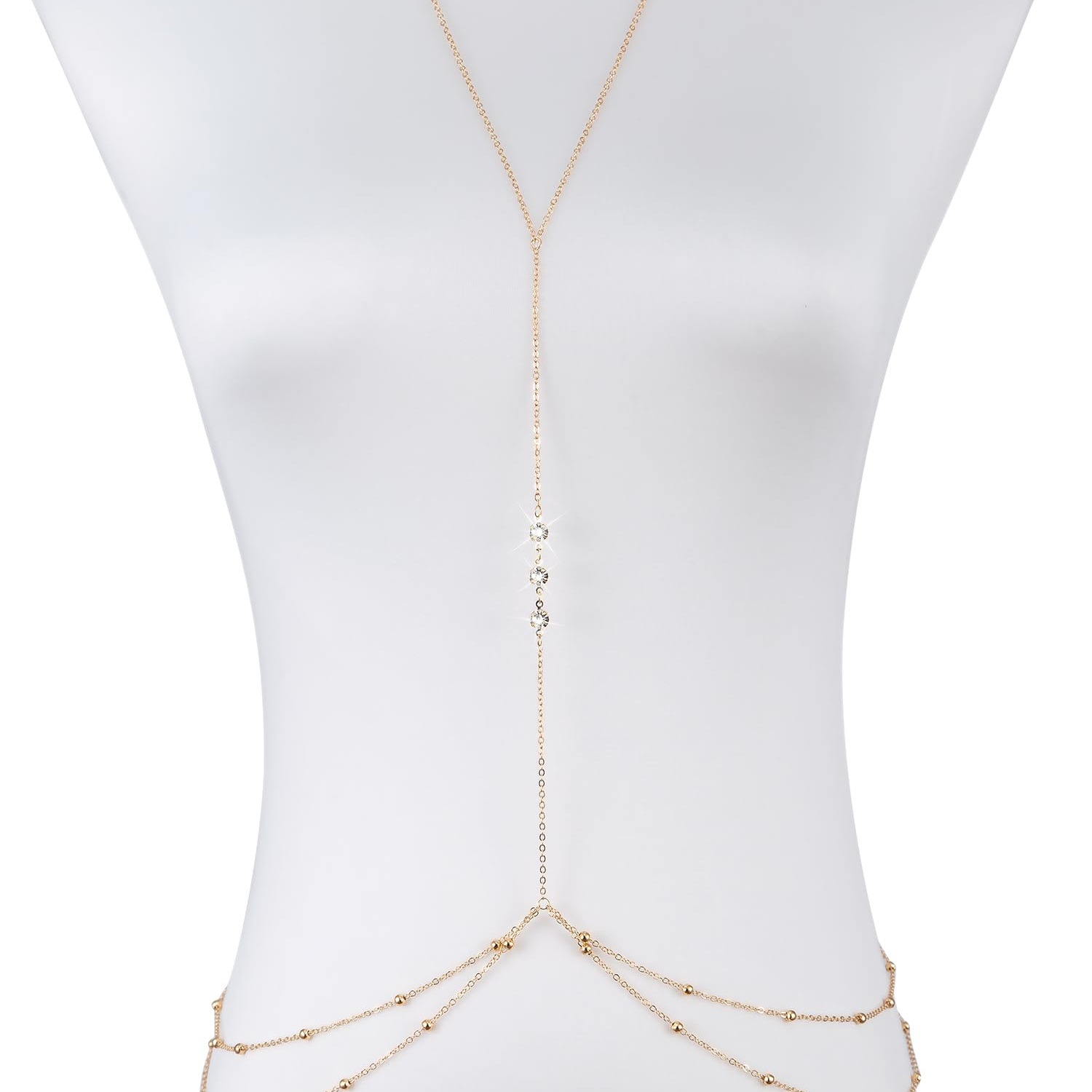 Simple Long Imitation crystal  - Body Jewelry Harness recension och pris