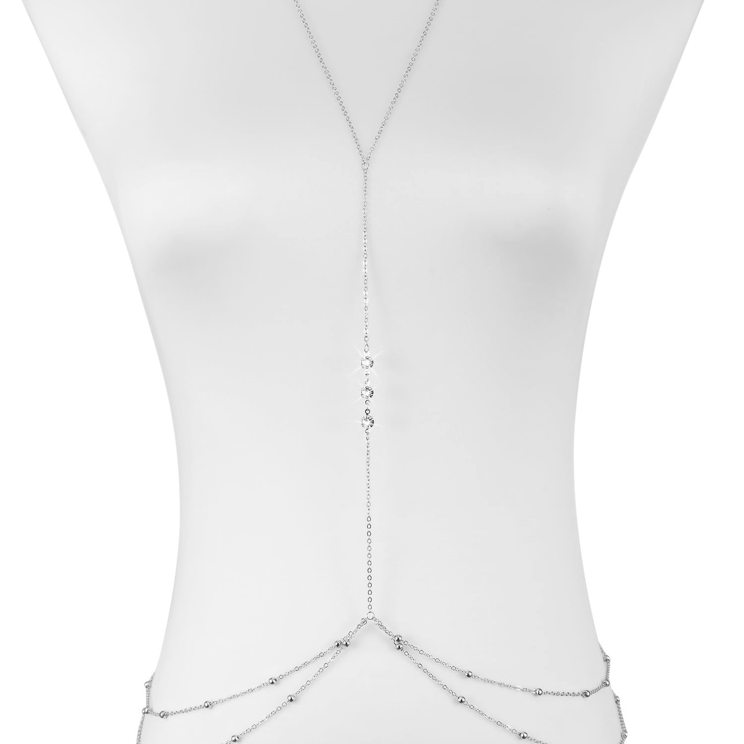 Simple Long Imitation crystal  - Body Jewelry Harness recension och pris