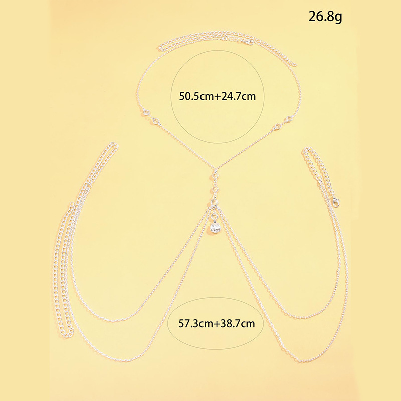 Women Silver Tone Body Chain C - Body Jewelry Ends recension och pris