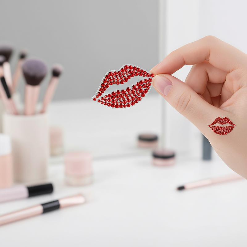 1 Sheet Realistic Red Kiss Lip - Body Jewelry Stickers recension och pris