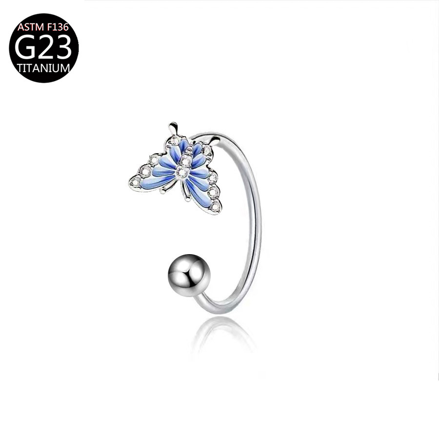 ASTM F136 Titanium Butterfly L - Body Jewelry Earrings recension och pris