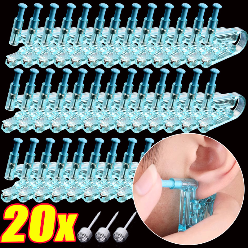 1/20pcs Blue Disposable Ear Pi - Body Jewelry Factory recension och pris