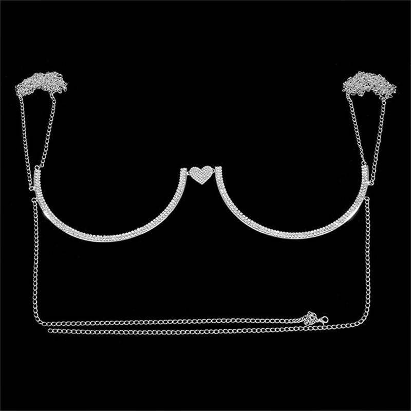 Stonefans Heart Rhinestone Che - Body Jewelry Harness recension och pris