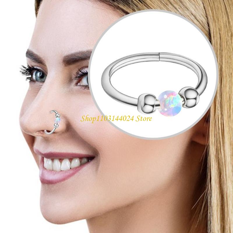 N5KE Opal Beaded Nose Ring Hoo - Body Jewelry Cartilage Earrings recension och pris